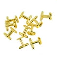 thumbnail image 1 of 10 Piezas Cabujón Bisel Marco Blanco DIY Mancuerna Oro Sunnimix Cuff Link en blanco, 1 of 7