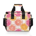 thumbnail image 7 of FORMRS Insulated Cooler Bag 24 Cans Capacity Soft Leakproof Lunch Box with Side Pockets, Orange Grapefruit Slices, 7 of 7