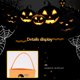 thumbnail image 4 of Bolsa de dulces de Halloween Cubo de dulces de calabaza Cesta para niños Accesorios de decoración de Halloween, Negro2 (Material: Tela), 4 of 10