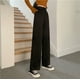 thumbnail image 3 of Pantalones de pierna ancha para mujer, pantalones de traje drapeados de cintura alta, pantalones casuales para estudiantes para mujer, 3 of 5