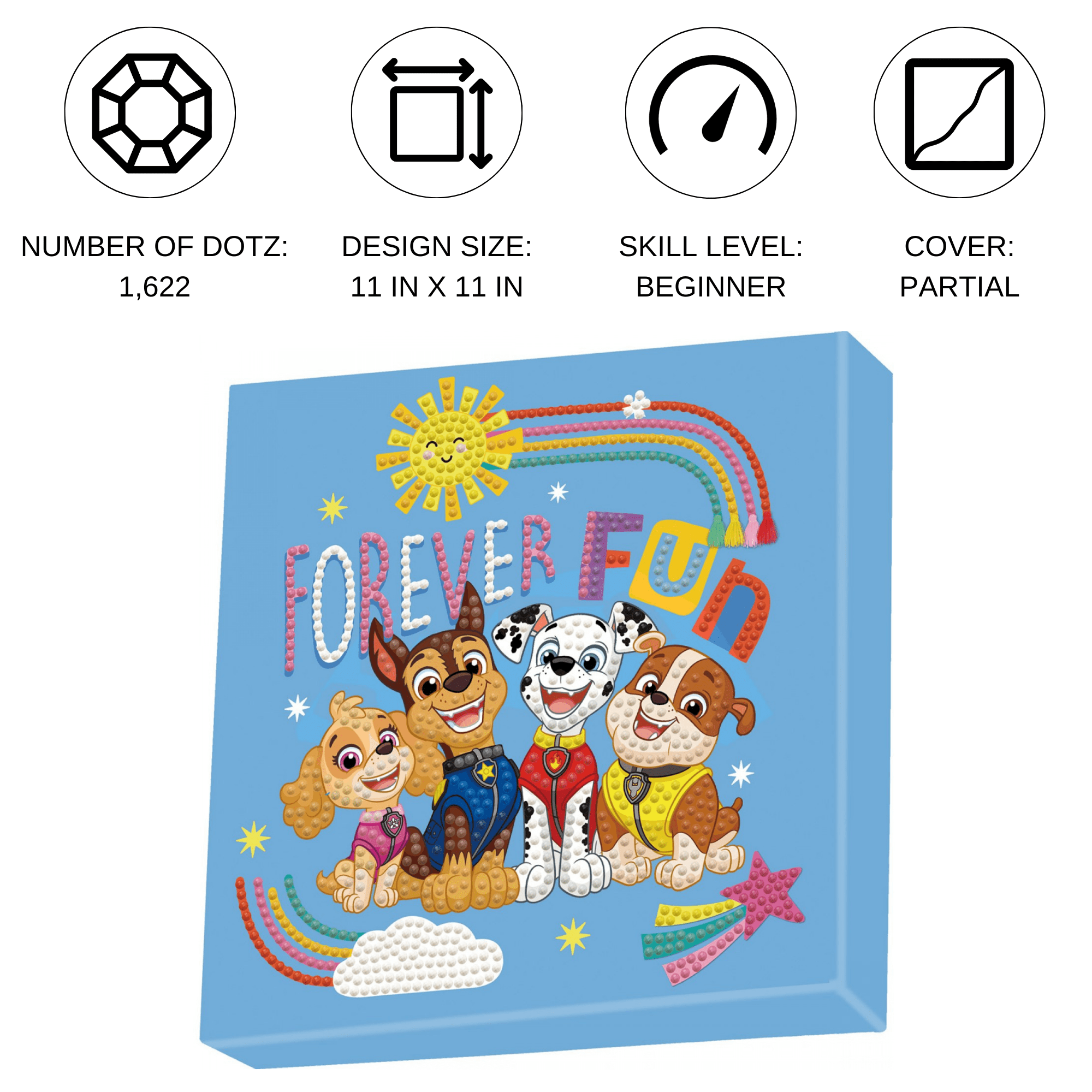 Diamond Dotz FOREVER FUN Diamond Painting Kits for Adults - Diamond Art Kits a Relaxing Creative Craft Kit with Dotz Gems 11x11