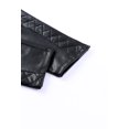 thumbnail image 4 of ABPHQTO Leggings negros de motociclista de PU con empalme para mujer, 4 of 5