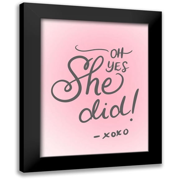 Batista, Dee 12x14 Black Modern Framed Museum Art Print Titled - She Did