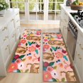 thumbnail image 4 of Kitchen Rugs Sets Of 2,Dogs with Flowers Anti Fatigue Kitchen Mat Rugs Non Slip Washable,Decorative Kitchen Floor Mats for Kitchen,Sink,Laundry,17"X47", 4 of 5