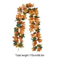 thumbnail image 3 of KeirineCC 1PCS Orange Leaf Garland,5.8Ft Halloween Garland Artificial Maple Leaf Autumn Hanging Fall Vines Thanksgiving Decorations Fall Decor,Maple Leaf Dining Table Front Door Decor,C, 3 of 9