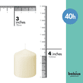thumbnail image 3 of Bolsius Ivory Pillar Candles 3X4" Unscented 6 Pack for Wedding, Home, Party Decor, Dinner | 40 Hours Long Burning Smokeless and Dripless Candles, 3 of 8