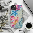 thumbnail image 6 of Relax Tropical Vibes Phone Case, Palm Tree Summer Beach Artistic iPhone Cover, Unique Motivational Protective Case for iPhone 17 16 15 14 13 12 11 Plus Pro Max Mini, 6 of 6