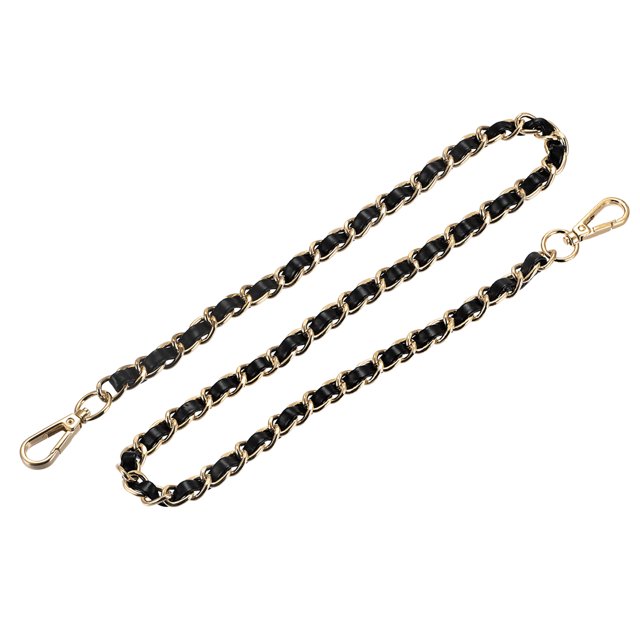 Unique Bargains Purse Chain Strap, 32' Purse Strap Shoulder Bag Replacement Strap, Black&Gold