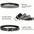 thumbnail image 2 of Black Y2K Studded Belt & Studded Bracelets, 5 Pcs, Women's Rock Punk Fashion Accessories, 2 of 6