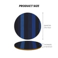thumbnail image 3 of Multi-Shape Mdf Cork Coaster 4 Pieces Of Anti-Slip, Anti-Wear And Anti-Fouling 3.9in Easy To Clean And Stable Structure Darkblue Stripe_3 Round Shape, 3 of 7