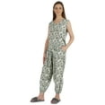 thumbnail image 3 of Moomaya Printed Rayon Nightwear Set For Womens Sleepwear Drop Crotch Pajama 2 Pcs Loungewear, 3 of 7