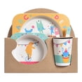 thumbnail image 1 of EeaseCA 1 Set Toddler Food Plate Bowl Cup Spoon Fork Sets Cartoon Dinnerware Tableware, 1 of 7