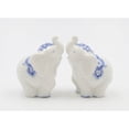 thumbnail image 2 of Ceramic Elephant Salt and Pepper Shakers Blue Print 4.125 Inch Gift, 2 of 4