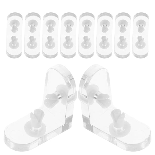 WEUVEB 20Jgo Fijación En Ángulo De Acrílico Transparente Para Soportar Estantes Y Cajas Decorativas En Casa