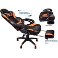 thumbnail image 6 of Elecwish Adjustable & Ergonomic Swivel Gaming Chair, Orange, 6 of 9