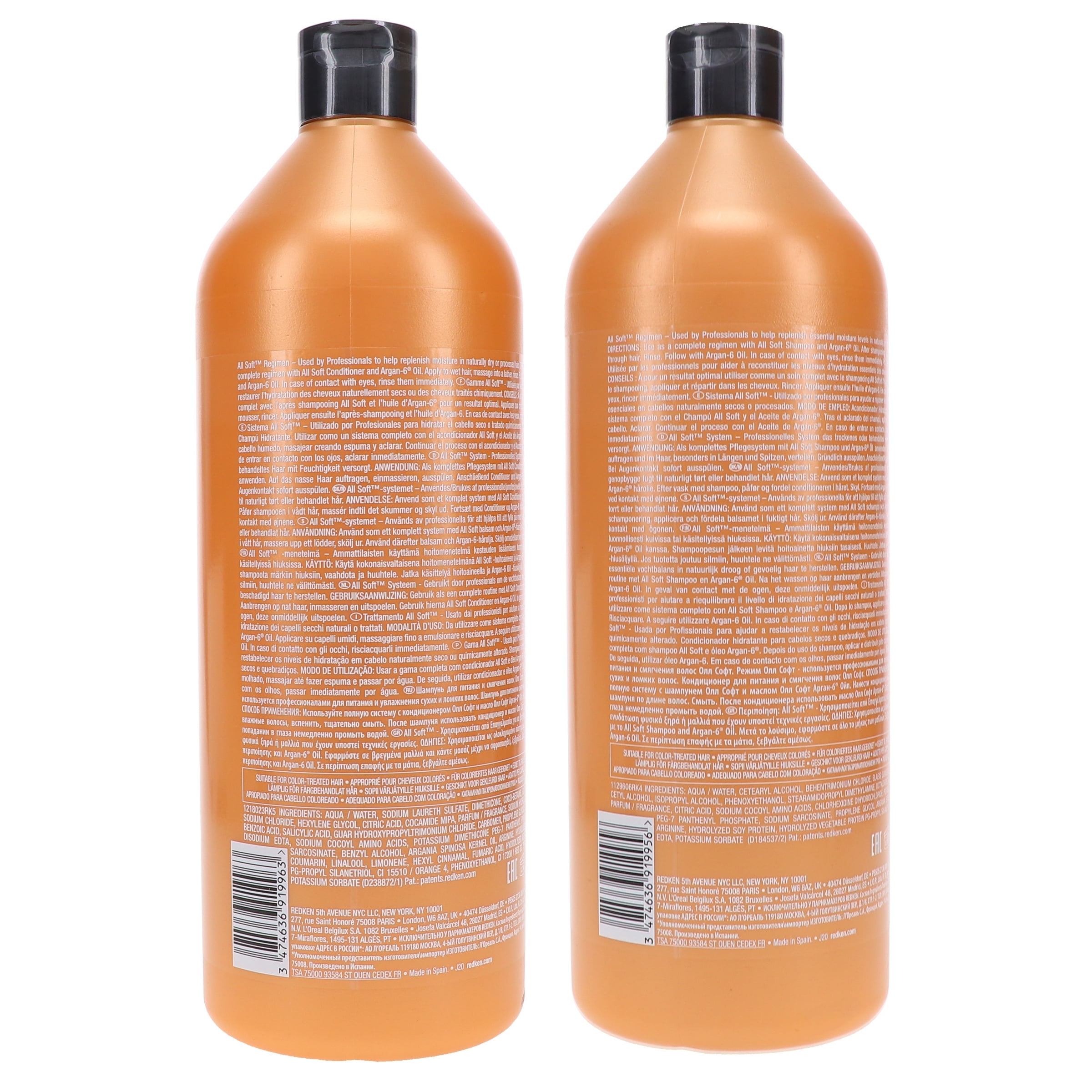 Redken All Soft Shampoo 33.8 oz & All Soft Conditioner 33.8 oz Combo Pack
