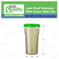 thumbnail image 3 of 48 oz Clear Twist Top Storage Deli Containers with Leak Proof Lids Green - BPA Free Snack Containers Airtight Reusable Plastic Food Storage Canisters with Twist Seal Caps Kitchen Organizer (24), 3 of 7