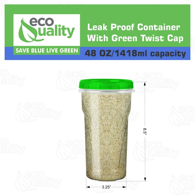 12 PACK] 32 oz Twist Top Storage Deli Containers - Airtight