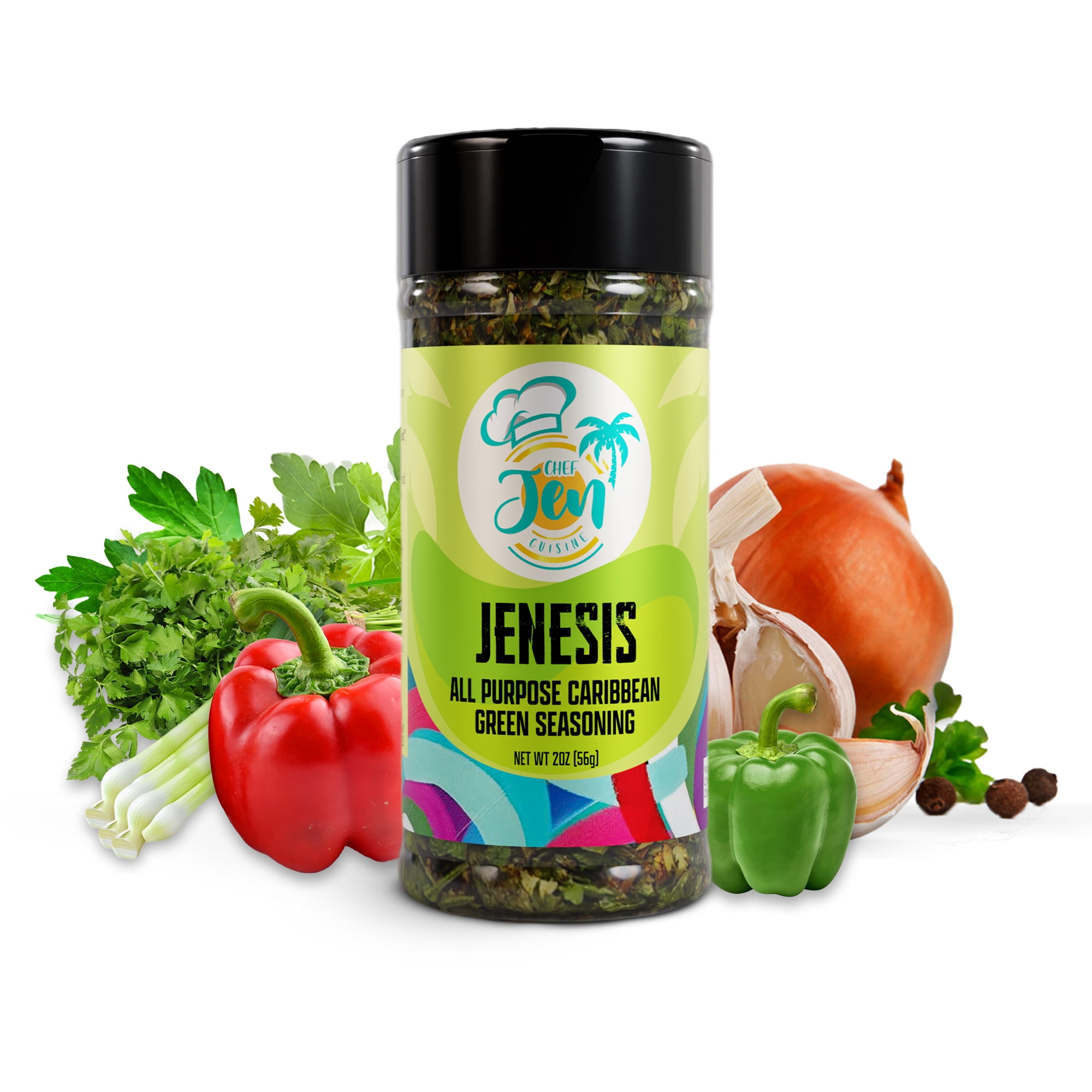 Chef Jen Cuisine Jenesis Caribbean Green Seasoning, 2 oz