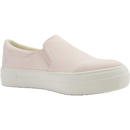 Soda Flat Women Shoes Slip On Loafers Casual Sneakers Memory Foam Insoles Hidden Platform / Flatform Round Toe HIKE-G Light Baby Pink 6