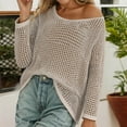 thumbnail image 2 of Swim Cover Up Crochet Cover Up Stylish Women's Swimwear Cover-Ups Crochet Summer Beach Tops Lightweight Knit Pullover Sweater for Various Occasions, 2 of 6