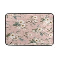 thumbnail image 5 of Bath Curtain & 72x72in Non-Slip Bath Mat Set 12-Grommet Shower Curtain Memory Foam Bath Rug Small White and Pink Flowers, 5 of 7