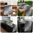 thumbnail image 6 of Black Grey Ombre Table Runner 120 Inches Long, Modern Geometric Abstract Aesthetic Cream Kitchen Coffee Dining Table Decoration for Home Party Birthday Wedding Home Decor 13x120 Inches, 6 of 8