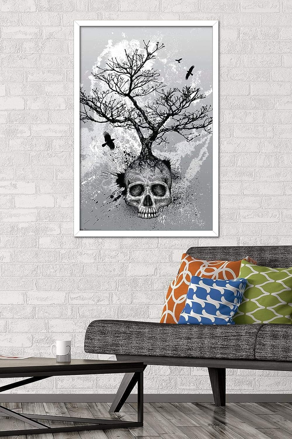 Skull - Tree Wall Poster, 22.375" x 34", Framed