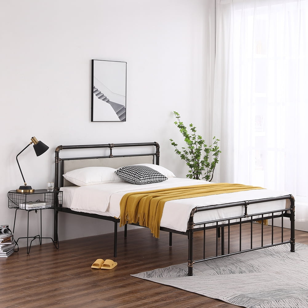 Lowestbest Single-Layer Bed Head and Soft Pull Buckle Bed End Standpipe Water Pipe Bed, Full Gold-Painted Iron Bed (Black) Lowestbest Single-Layer Bed Head and Soft Pull Buckle Bed End Standpipe Water Pipe Bed, Full Gold-Painted Iron Bed (Black)