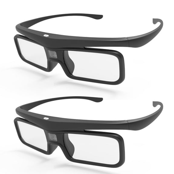 AWOL VISION DLP Link 3D Glasses, Rechargeable Active compatible with most DLP LINK 3D Technology Projectors/TVs. (2Packs)