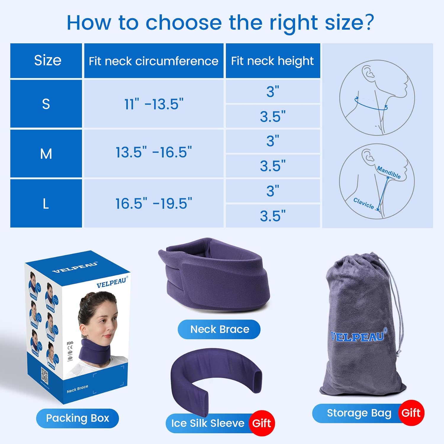Velpeau Soft Foam Cervical Neck Brace photo 6