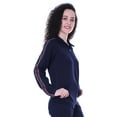 thumbnail image 3 of Moomaya Solid Zipper Jacket Womens Long Sleeve Jogger Track Top With Pockets, 3 of 8