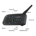 thumbnail image 2 of V6 1200M motocicleta Bluetooth-compatible casco auricular intercomunicador interfono (1pc), 2 of 6