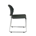 thumbnail image 2 of Office Star Chaise Empilable en Plastique Grise Ensemble de 4, 2 of 3