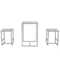 thumbnail image 5 of Novogratz Bungalow Bar Height 3-Piece Pub Table and Stools Set with Wood Tabletop and Metal Frame, Gray/White Terrazzo Top, 5 of 9