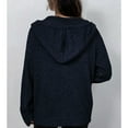 thumbnail image 4 of Defitshape Women's Long Sleeve Top Knit Cardigan Hooded Button Casual Holiday Soft Drop Shoulder Cardigan Sweater Navy Small, 4 of 4