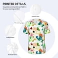thumbnail image 3 of Lsque Floral Vintage Pattern Mens Polo Golf Shirts Funny Graphics Shorts Sleeve Button Shirts Baseball T-shirt-4X-Large, 3 of 7