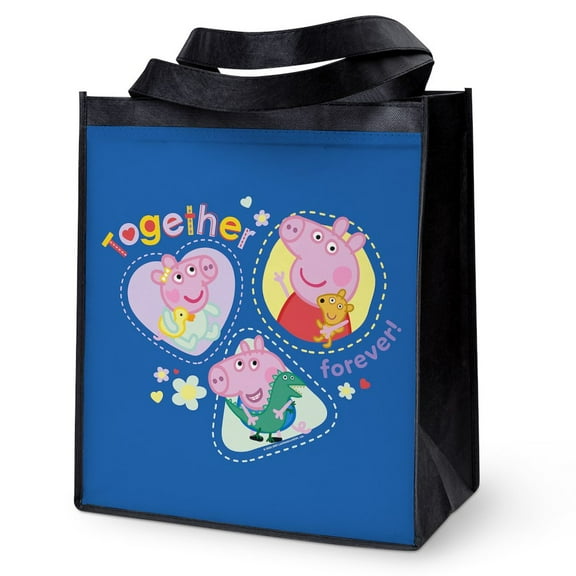 CafePress - Peppa Pig: Together Forever! - 12"x 13", 100% Recycled, Reusable Grocery Bag