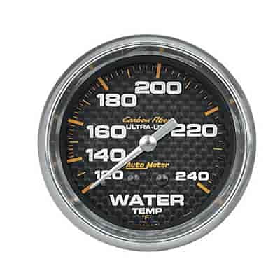 Autometer 4832 Carbon Fiber Water Temperature Gauge 2-5/8" 120-240 F Mechanical