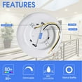 thumbnail image 5 of Megaman 6 in LED Surface Flush Mount Disk Light Downlight Ceiling Light 9.5W Dimmable Soft White 2700K, 5 of 7