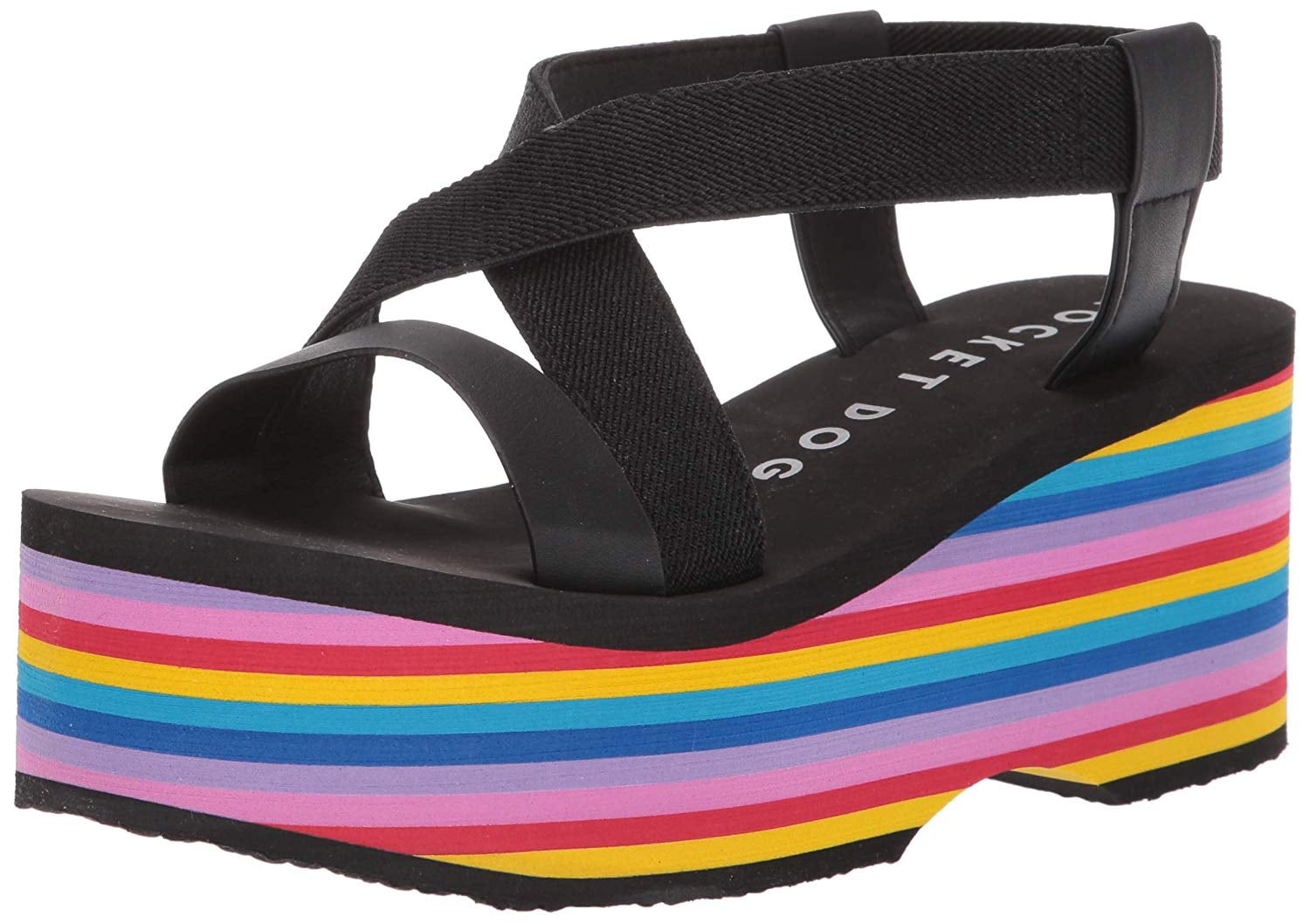 rocket dog rainbow platform sandals