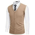 thumbnail image 6 of COOFANDY Men's Sweater Vest V Neck Casual Sleeveless Knitted Button Cardigan Vest, 6 of 10