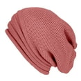 thumbnail image 3 of Opolski Unisex Fall Winter Hat Baggy Solid Color No Brim Knitted Elastic Soft Warm Regular Fit Washable Warm Cozy Windproof Women Men Cap Beanie Pink, 3 of 8
