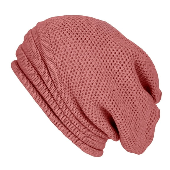comerut Unisex Fall Winter Hat Baggy Solid Color No Brim Knitted Elastic Soft Warm Regular Fit Washable Warm Cozy Windproof Women Men Cap Beanie