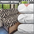 thumbnail image 6 of XYZCANDO Zebra RV Dinette Cushion Covers Universal RV Accessories for Inside Bench Cushion Comfortable 2 Seat Sofa Cover Stretchable Slip Covers for Loveseat Black, 6 of 7
