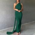 thumbnail image 2 of Kilaqueen Wedding Guest Dresses for Women One Shoulder Sleeveless Corset Pleated Backless Maxi Dress for Elegant Party Cocktail, 2 of 7