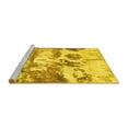thumbnail image 2 of Ahgly Company Machine Washable Indoor Square Abstract Yellow Contemporary Area Rugs, 4' Square, 2 of 4