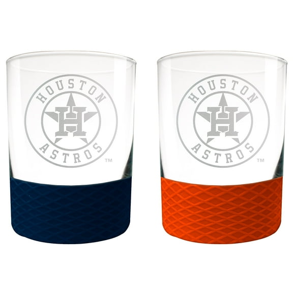 Houston Astros 14oz. Commissioner Rocks Glass Two-Piece Set