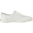 thumbnail image 6 of Keds Women's Tournament Retro Court Perf Leather Fashion Sneaker, White/Green, 8 M US, 6 of 8