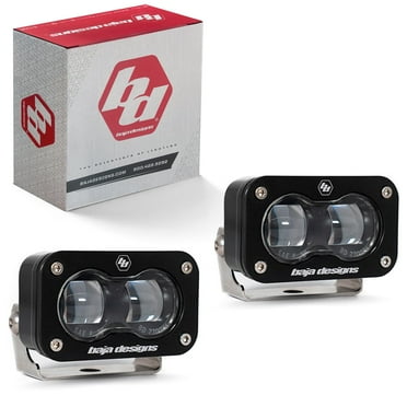 Baja Designs S2 SAE, Pair LED Auxiliary Spot Light, Universal, Clear 237801